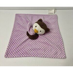Little‎ Miracles Lovey Owl Plush Purple Polka Dot Security Blanket